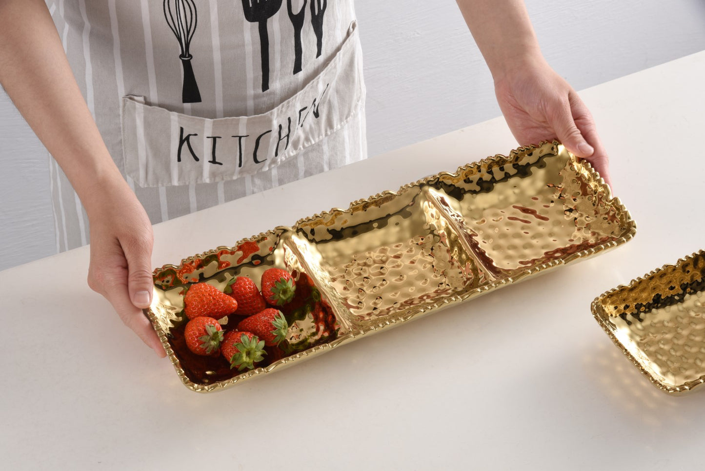 3 Section Serving Piece - Golden Millennium