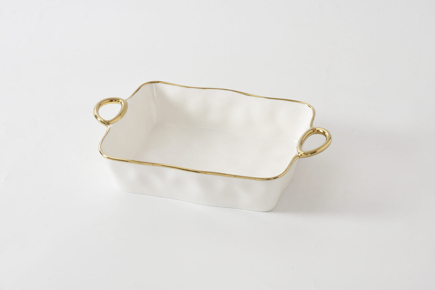 Rectangular Baking Dish Golden Handles