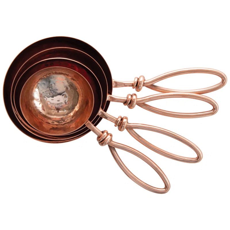 Hammered Stainless Steel Scoops (Set of 4)