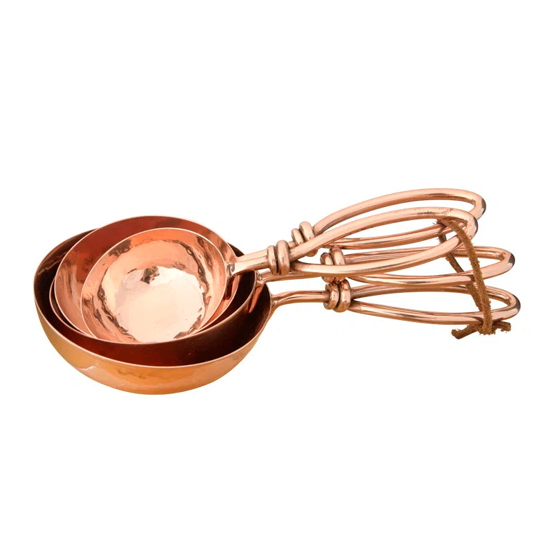 Hammered Stainless Steel Scoops (Set of 4)