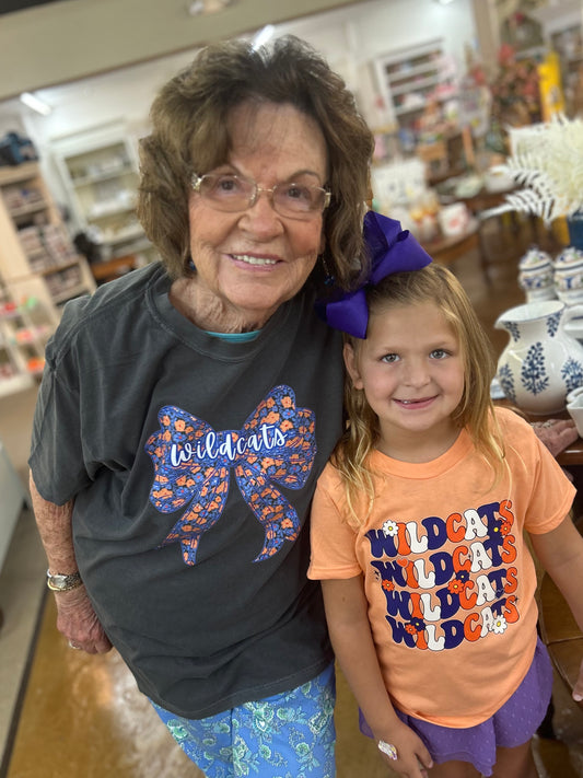 Wildcats Floral Bow T-Shirt
