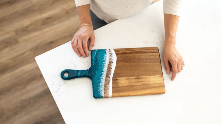 Ocean Vibes Medium Acacia Cheese Board