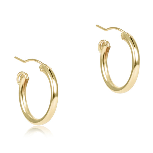 Round Gold 0.5" Hoop- Smooth