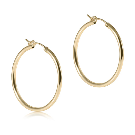 Round Gold 1.25" Hoop- Smooth