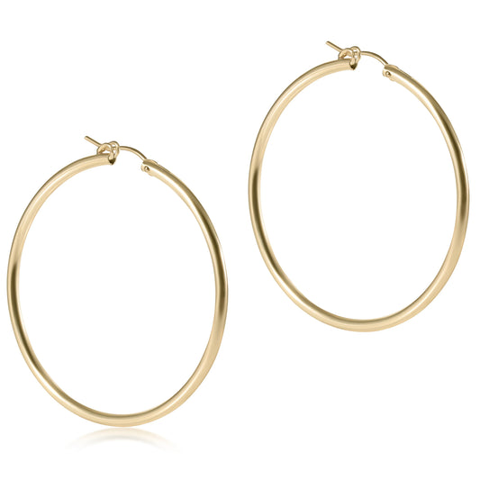 Round Gold 2" Hoop- Smooth