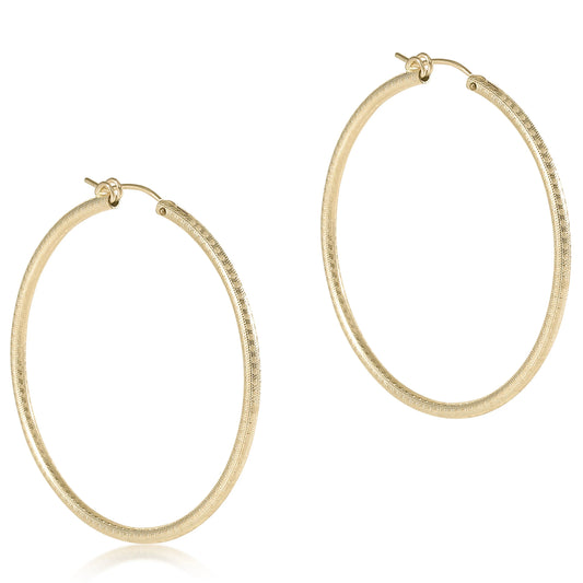 Round Gold 2" Hoop- Textured