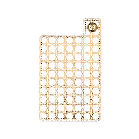 Expandable Phone Pocket, Gold Metallic Caning
