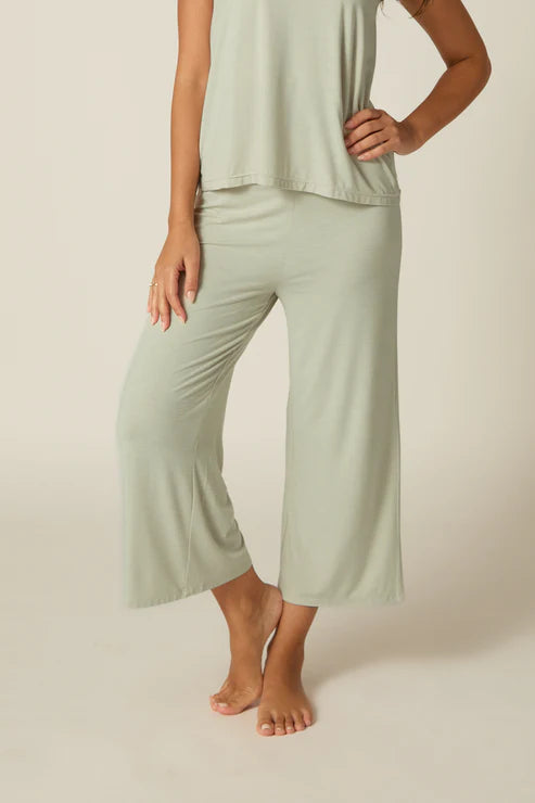 Wide-Leg Capri- Sage