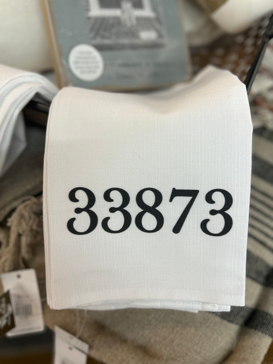 Solid Zip Code Tea Towel - 33873