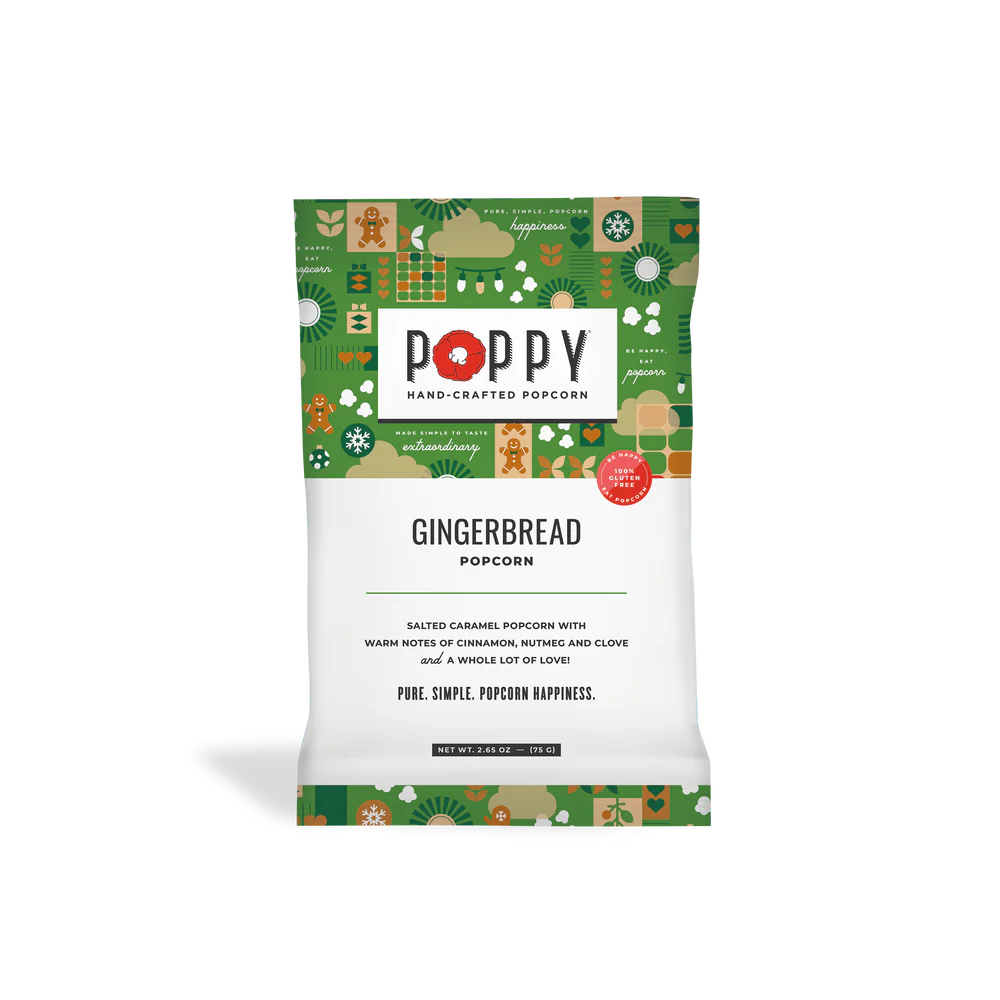 Gingerbread Popcorn Snack Bag