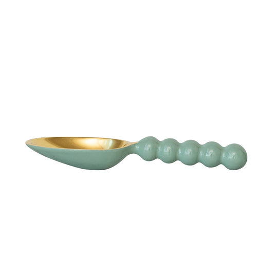 Mint Enameled Aluminum Scoop