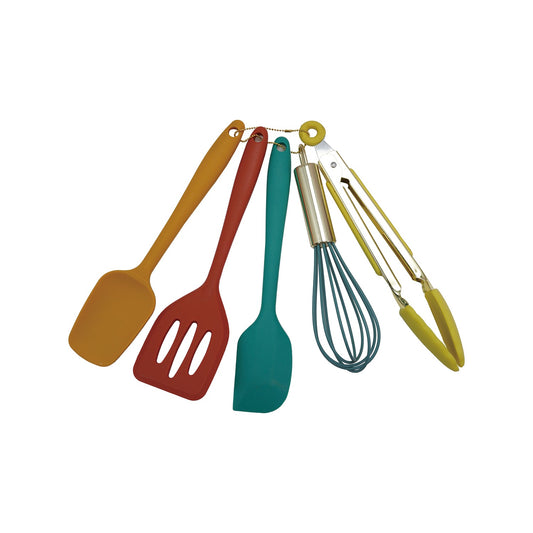 Multicolor Silicone & Metal Kitchen Tools