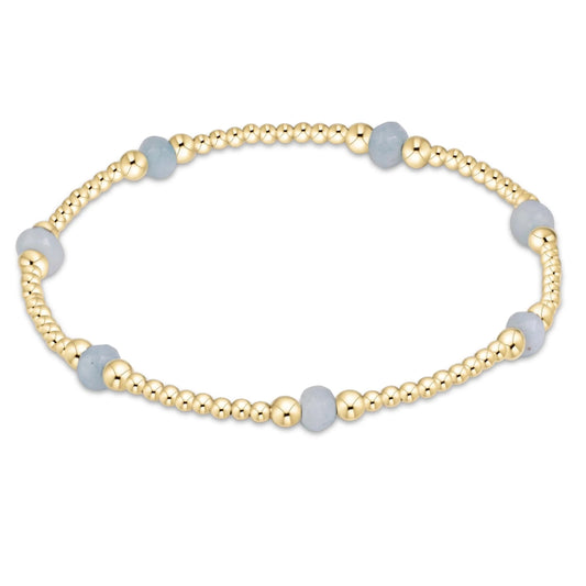 Purpose Gemstone 4mm Bracelet- Aquamarine