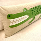 Alligator Embroidered Pillow