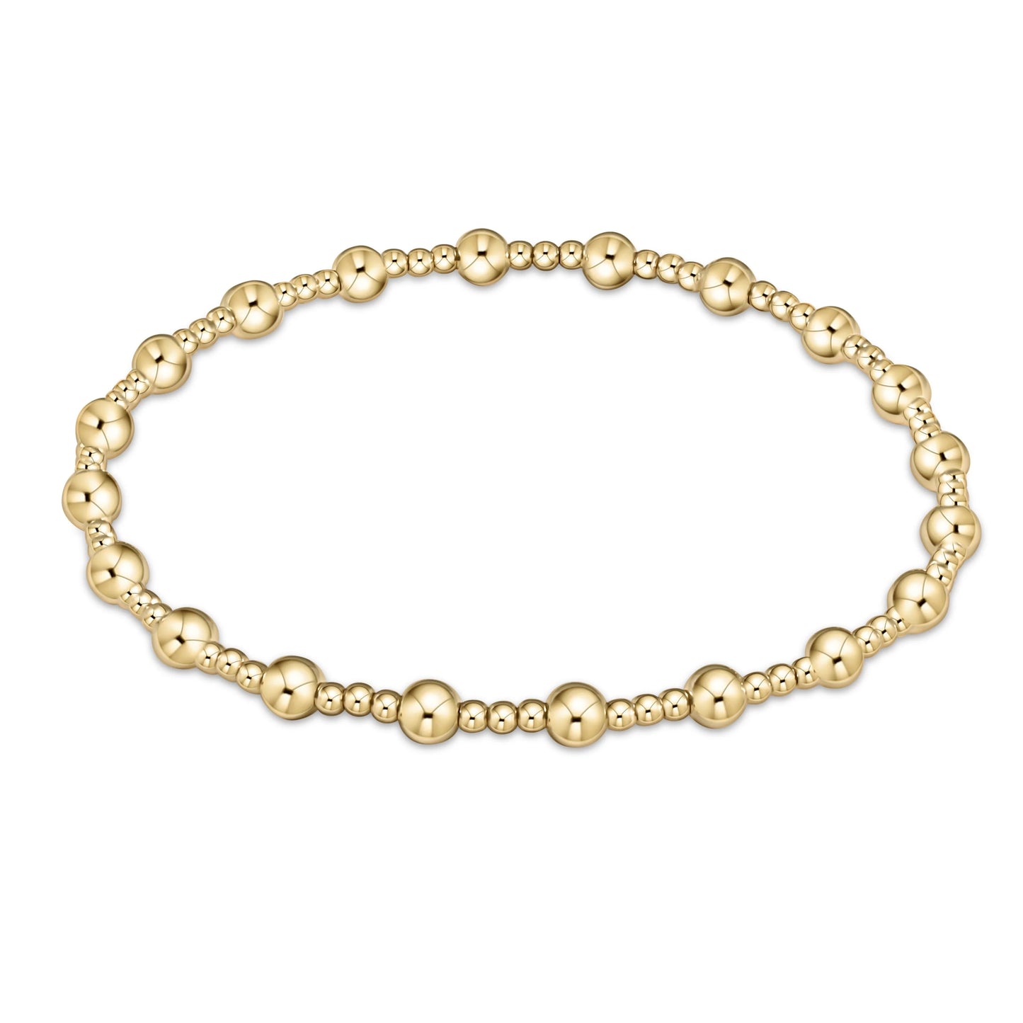 Enewton Extends- Classic Sincerity Pattern 5mm Bead Bracelet- Gold