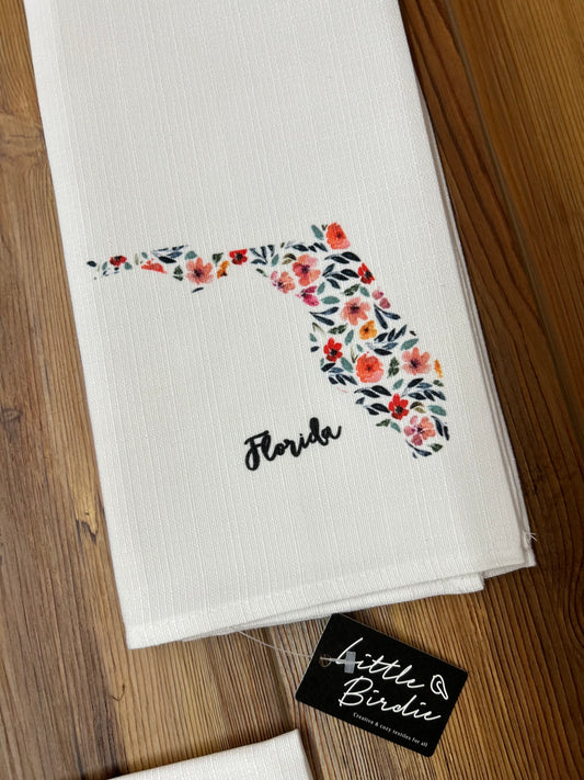 Mimie Florida Filled State Tea Towel