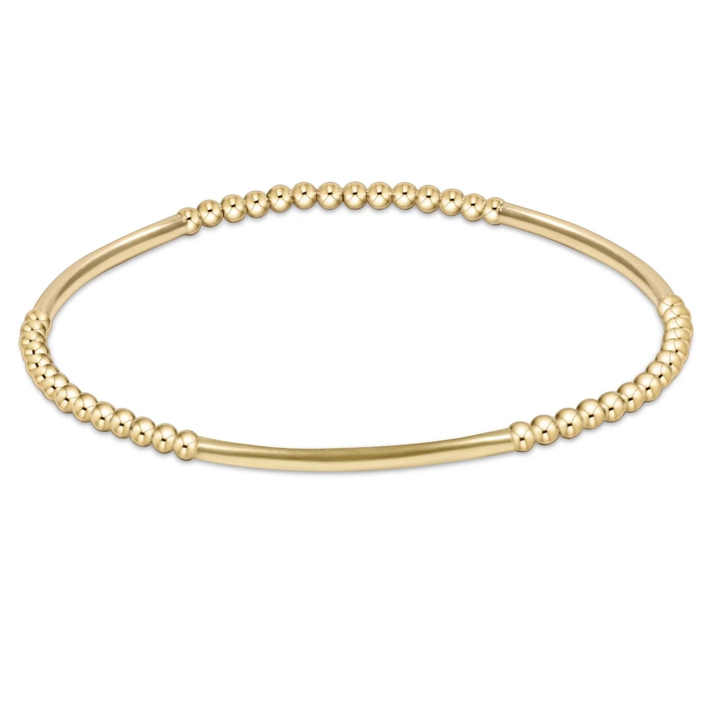 Bliss Bar Gold Pattern 2.5mm Bead Bracelet-Gold