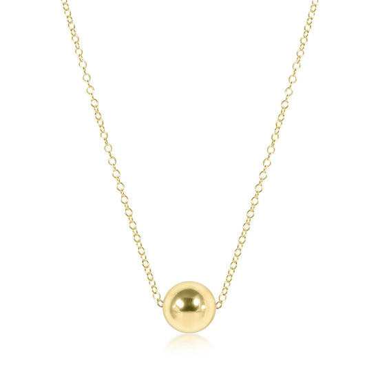 16" Necklace Gold - Classic Gold 10mm Charm