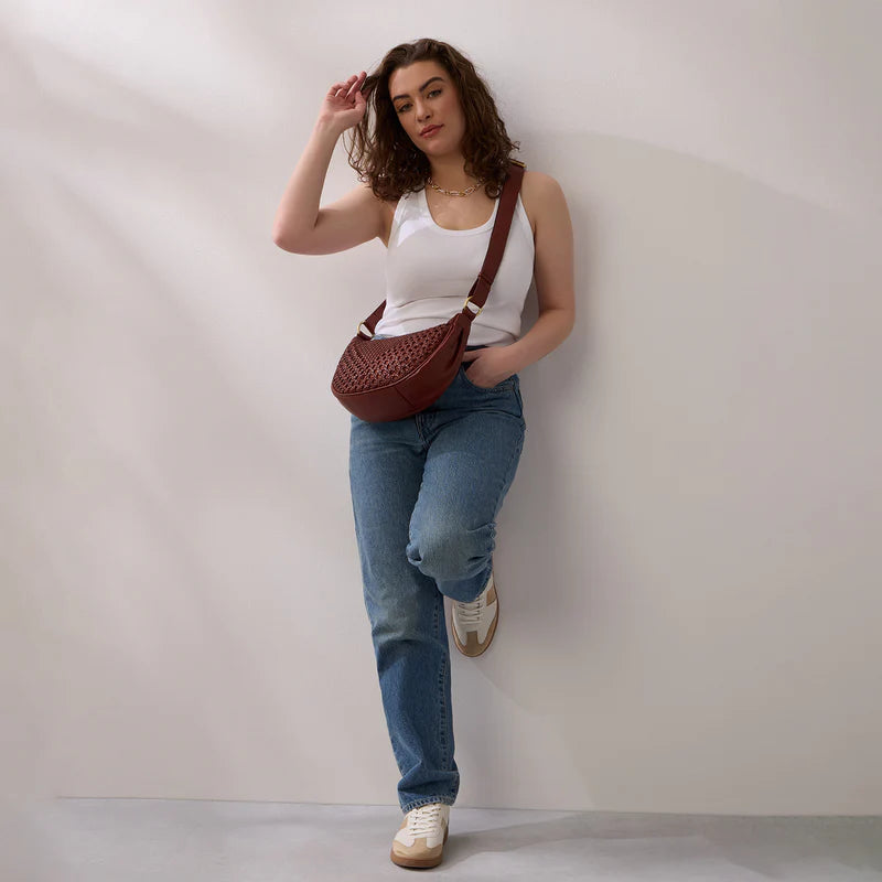 Hazel Sling In Woven Leather