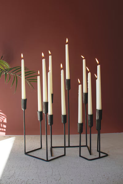 Multi Taper Rustic Candelabras