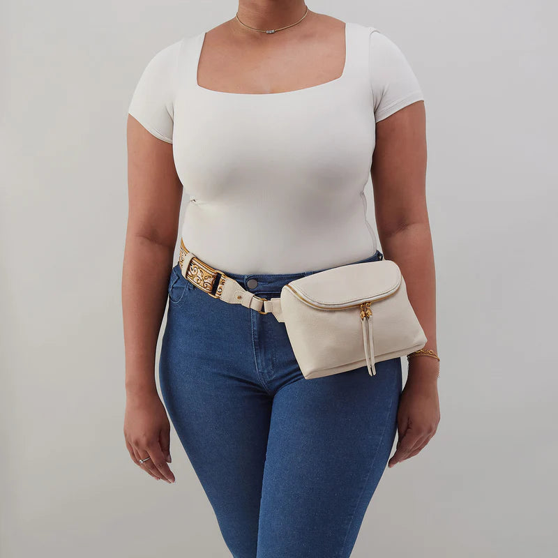 Fern Large Belt Bag In Pebbled Leather