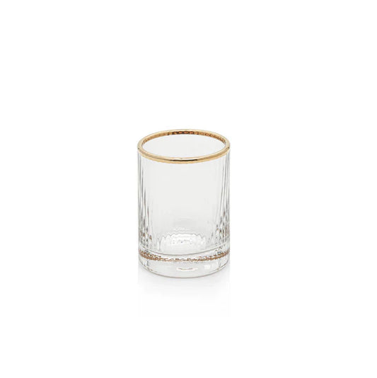 Optic Shot Glass with Gold Rim