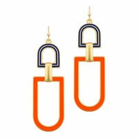 Ritz- Orange Blue Earrings