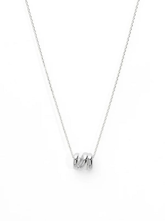 Claw Pendant Necklace-Rhodium