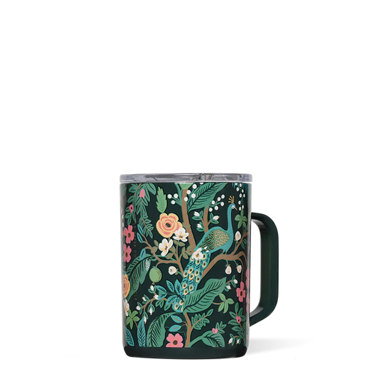 Mug - 16 oz. - Rifle Paper - Peacock Blue