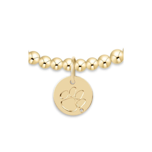 Ecollegiate Classic Gold 3mm Bracelet- Clemson
