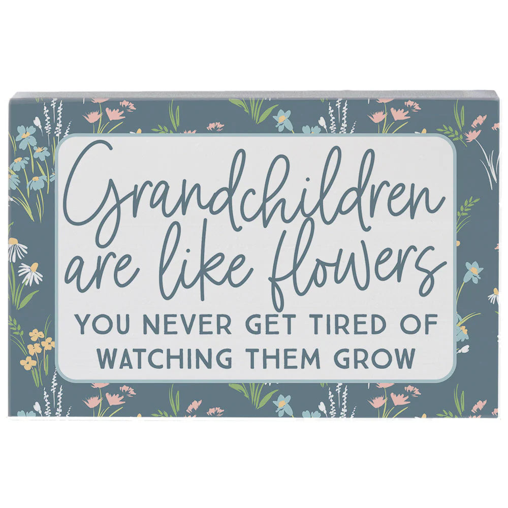 Grandchildren Flowers Sign