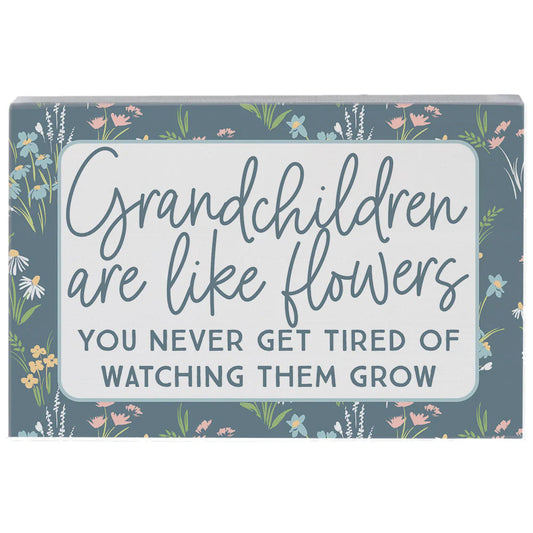 Grandchildren Flowers Sign