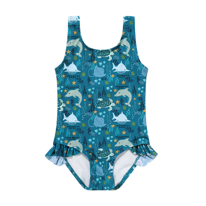 Ocean Friends Ruffle Swimsuit