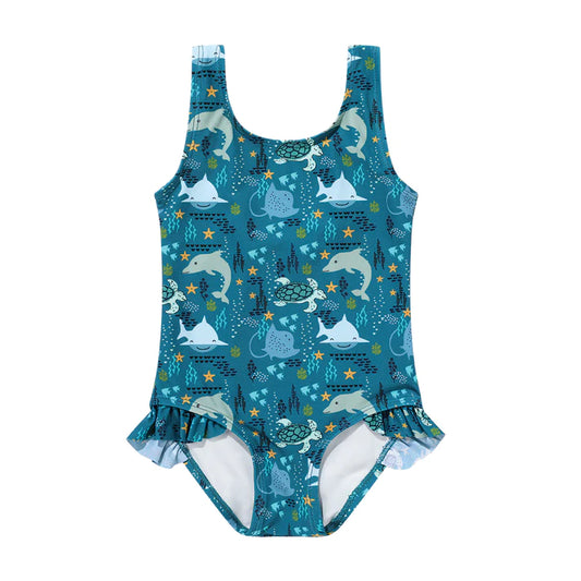 Ocean Friends Ruffle Swimsuit