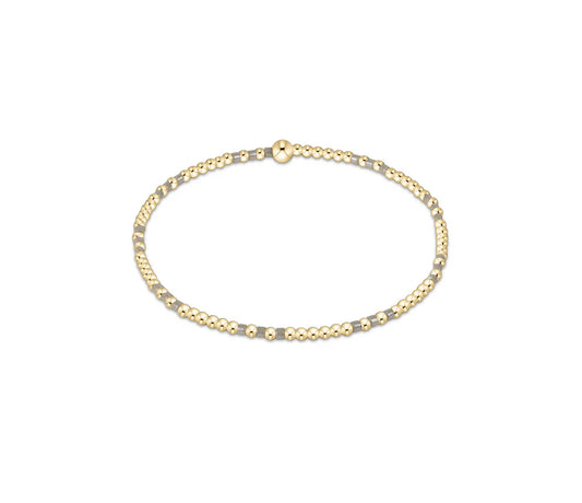 Hope Joy Pattern 2mm Bead Bracelet-Taupe with a Twist