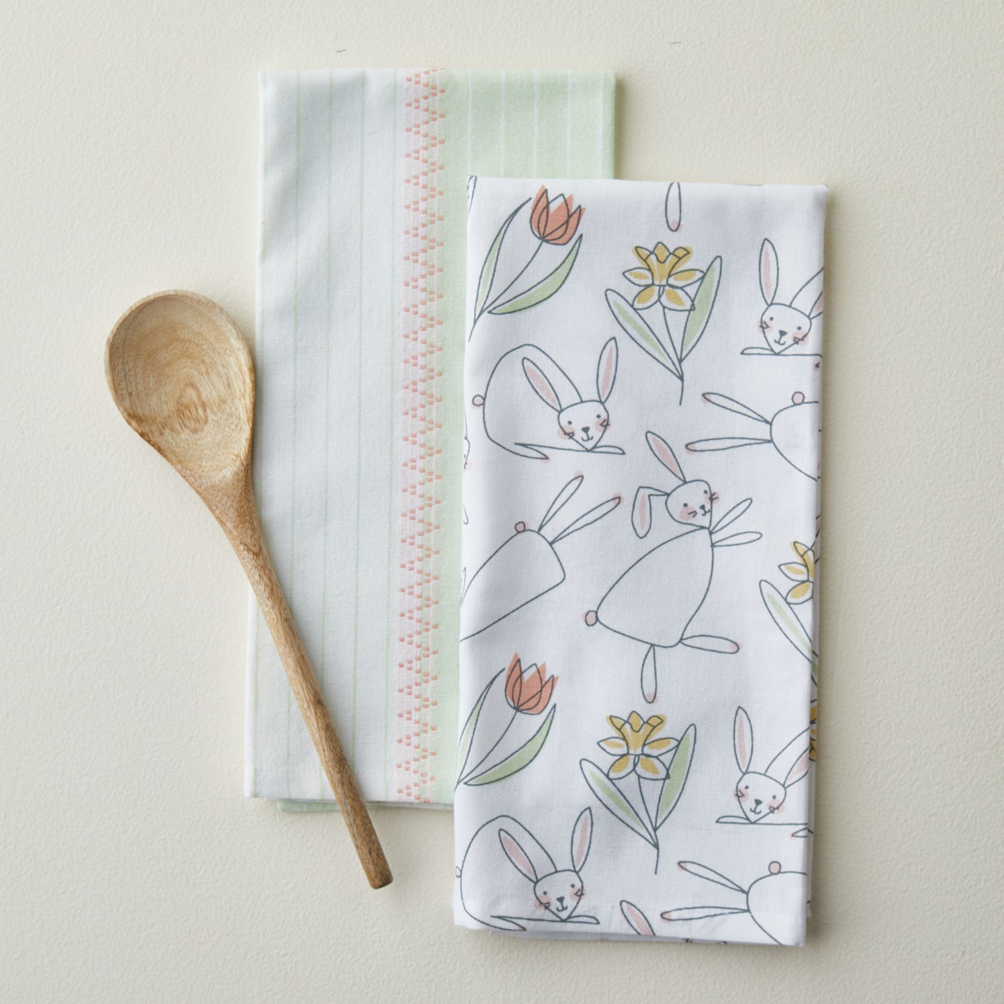 Bouncing Bunny Dishtowel - Set of 2