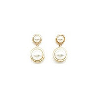 Tub Gold Pearl Earrings