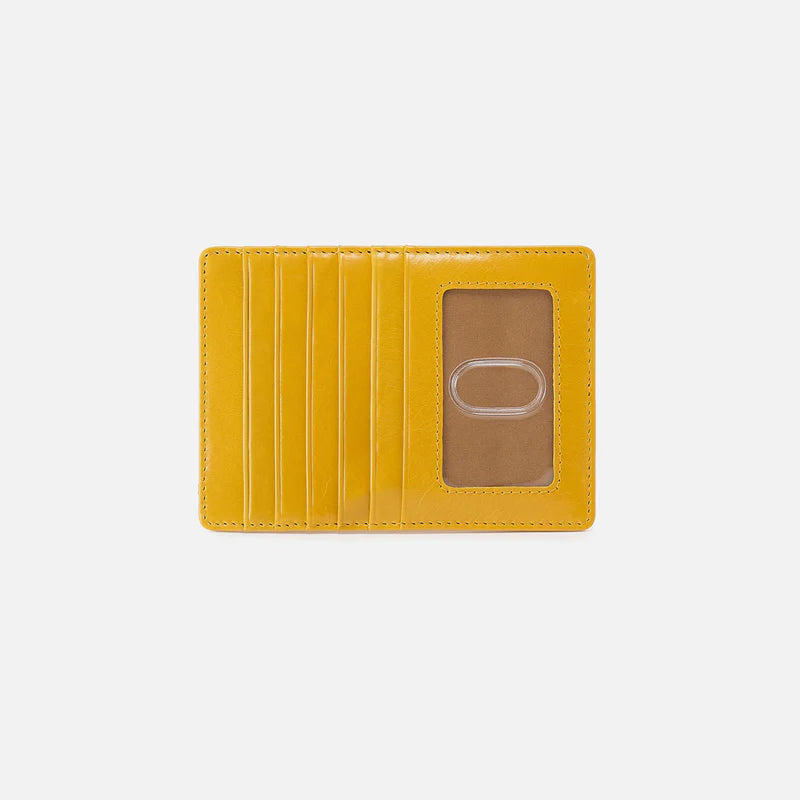 Euro Slide Card Case In Polished Leather
