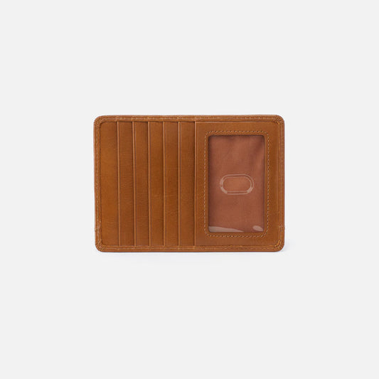 Euro Slide Card Case In Polished Leather
