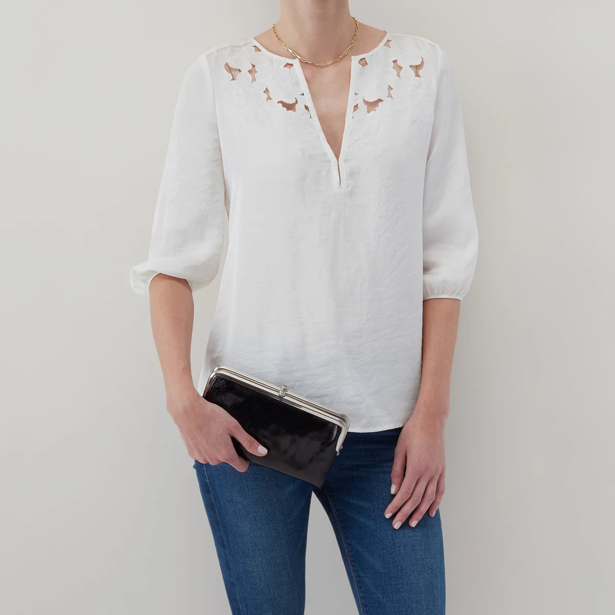 Lauren Clutch Wallet In Polished Leather