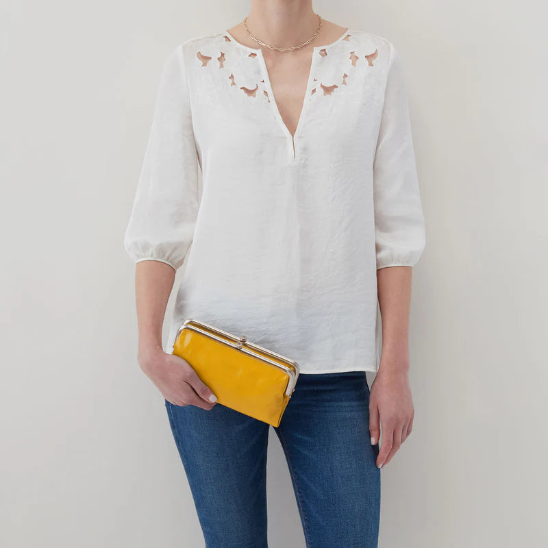 Lauren Clutch Wallet In Polished Leather