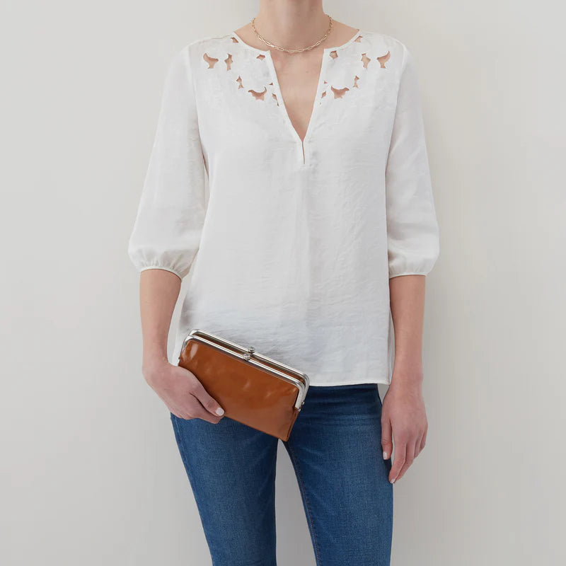 Lauren Clutch Wallet In Polished Leather