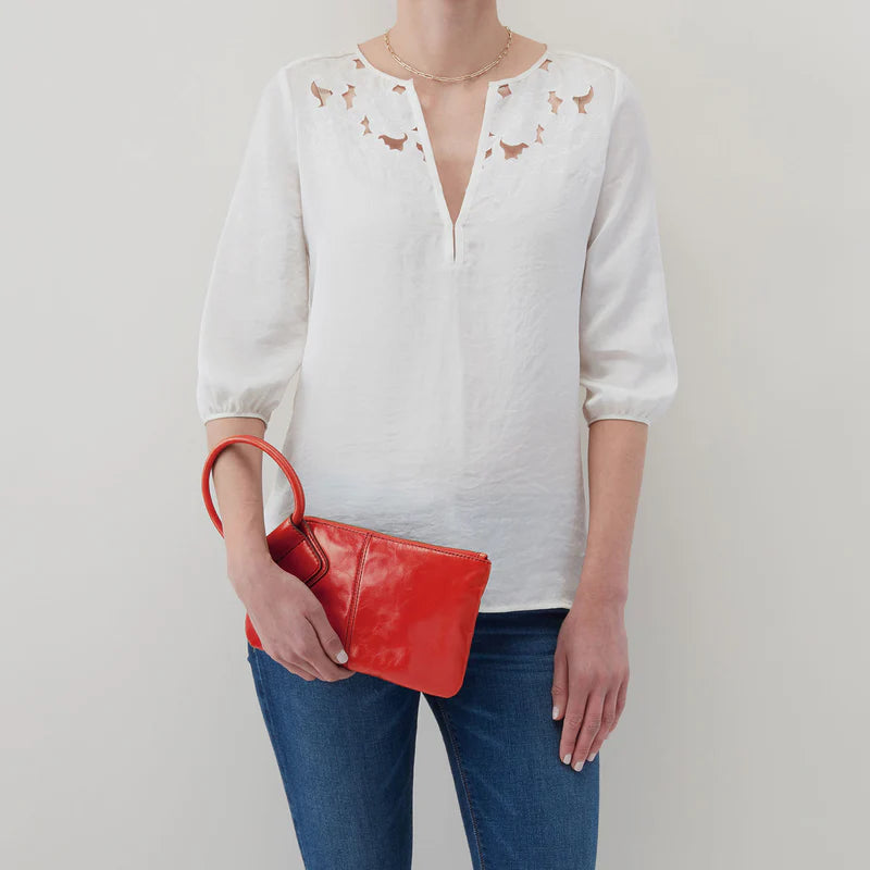 Sable Wristlet in Polished Leather