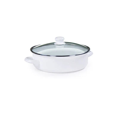 Solid White Small Saute Pan