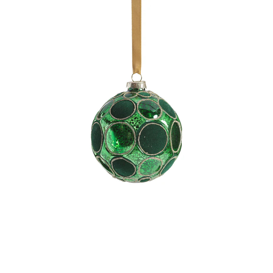 Green Shiny Whisper Glass Ornament