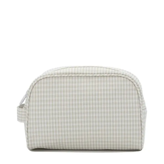 Stow It Dopp Bag - Gingham Pearl Grey