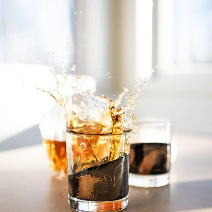 Resin Coated Old Fashioned Whisky Glasses