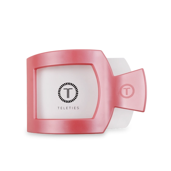 Calming Coral Large Flat Square Hair Clip