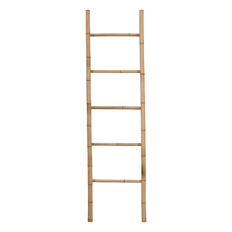 19-3/4"L x 70-3/4"H Decorative Bamboo Ladder, Natural