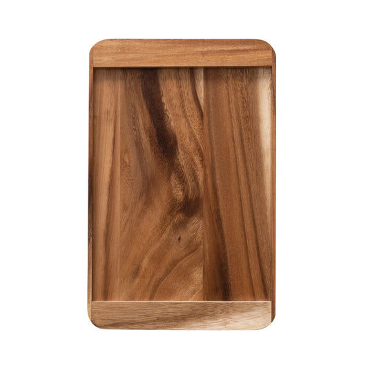 Suar Wood Serving Board/Tray w/Handles, Natural